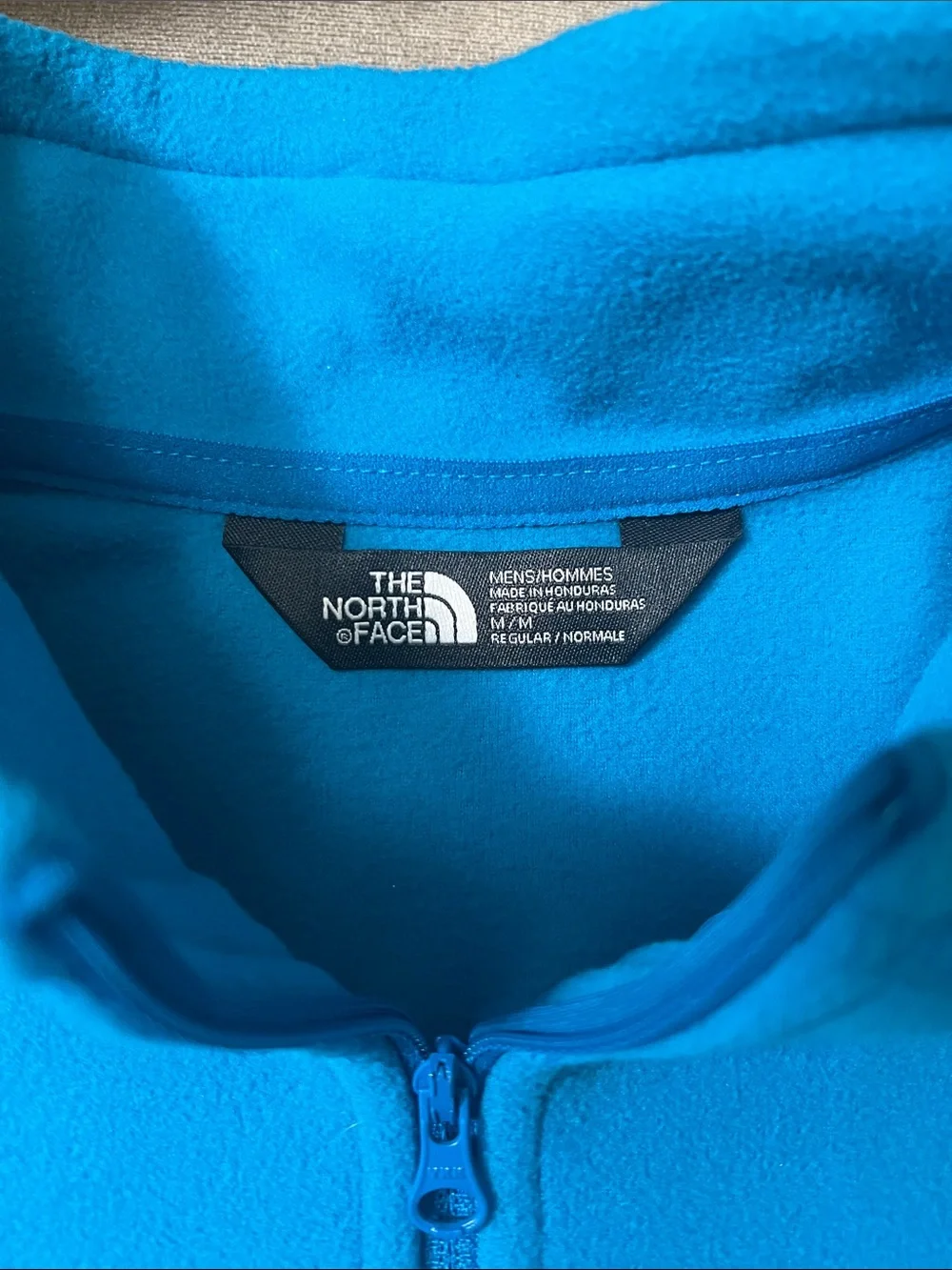The North Face Men's Blue Half-Zip Fleece Pullover Medium